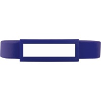 Domed Silicone Wristband in Medium Blue