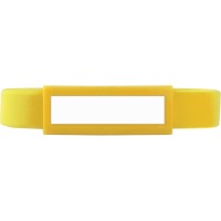 Domed Silicone Wristband in Yellow