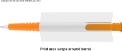 Albion Grip Ballpen (Blue Ink) in Orange