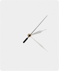 Rectangular Wall Clock in White
