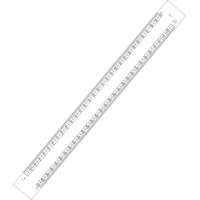 300mm Scale Ruler in White