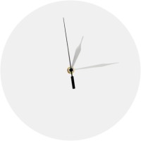 Circular Wall Clock - Medium in White