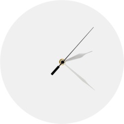 Circular Wall Clock - Medium in White