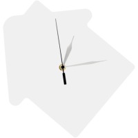 House-Shaped Wall Clock in White