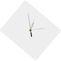 Rectangular Wall Clock in White