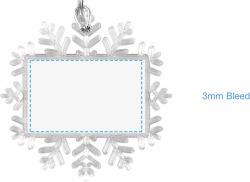 Snowflake Ornament with String in Clear