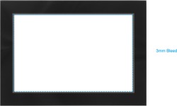 Jet Glass Desk Mount 101 x 152mm in Black