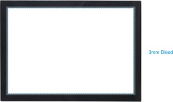 Jet Glass Wall Mount 297 x 420mm in Black