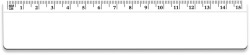15cm Ruler in White