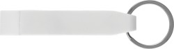 Bottle Opener Keyring in White