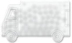 Mint Container Truck Shape in White