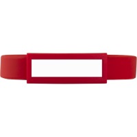 Domed Silicone Wristband in Red