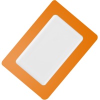 Snap Eraser Rectangular in Orange