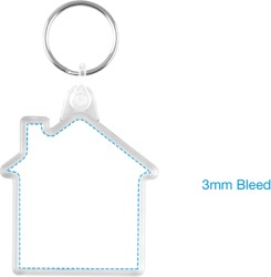 Picto Keyring - House in Clear