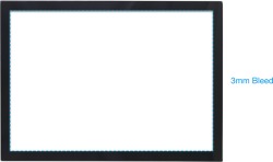 Jet Glass Wall Mount 406 x 508mm in Black