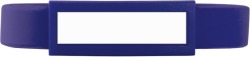 Domed Silicone Wristband in Medium Blue