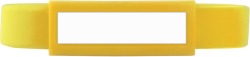 Domed Silicone Wristband in Yellow