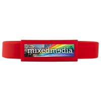 Printed Example of Domed Silicone Wristband