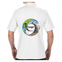 Printed Example of White Polo Shirt - Medium - Printed Reverse