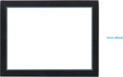 Jet Glass Desk Mount 152 x 203mm in Black