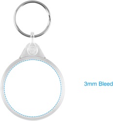 Picto Keyring - Round in Clear