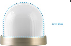 Snow Dome in Clear/Gold