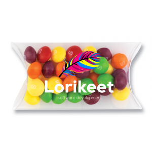 Pillow Pouch with Skittles