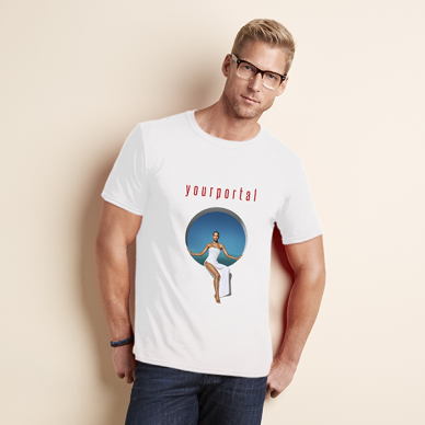 White T-Shirt - Large - Printed Front