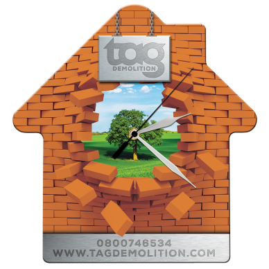 House-Shaped Wall Clock