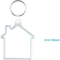 Picto Keyring - House in Clear