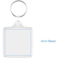 Picto Keyring - Square in Clear